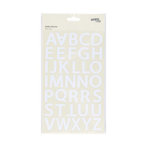 Uniti Foil Alpha Stickers White White