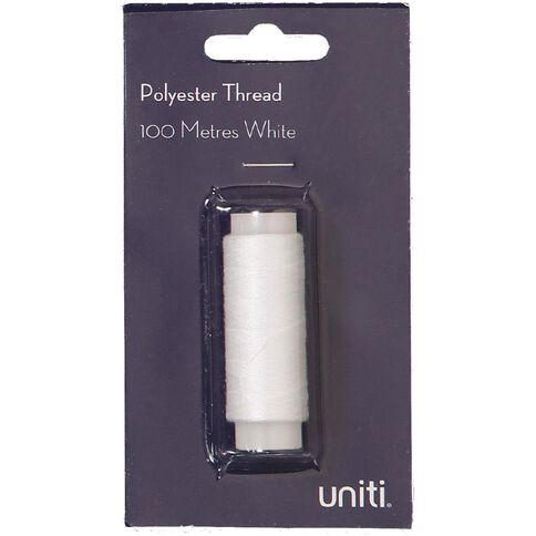 Uniti Polyester Thread White 100m