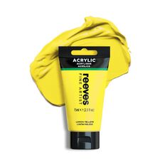 Reeves Fine Acrylic Paint Lemon Yellow 75ml