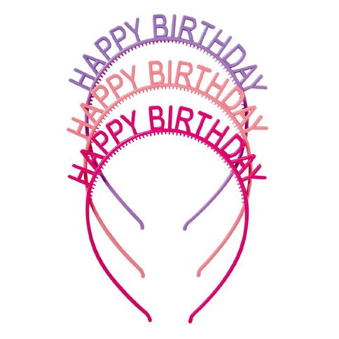 Party Inc Happy Birthday Headbands 3 Pack
