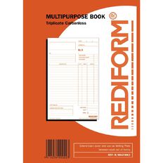 Rediform Multipurpose Book Triplicate 50 Sets Orange A5