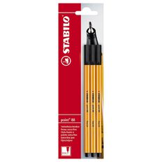 Stabilo Pen Point 88 Black 3 Pack Black