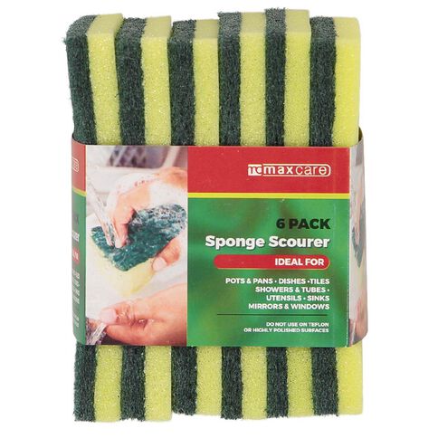 Maxcare Sponge Scourers 6 Pack