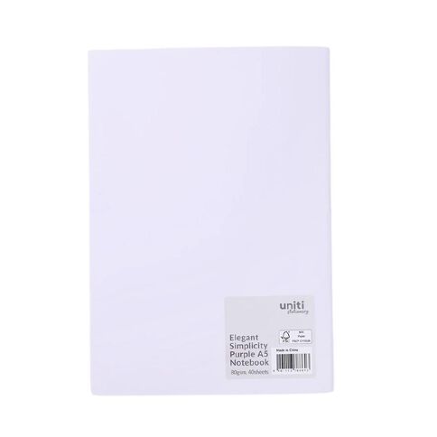Uniti Stationery Elegant Simplicity A5 Notebook
