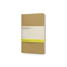 Moleskine Cahier Notebook Unruled Kraft 3 Pack