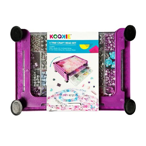 Kookie 4 Tray Craft Beads Set