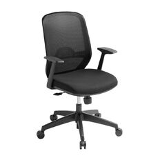 Eden Sprint Synchro Highback Mesh Chair Black With Arms