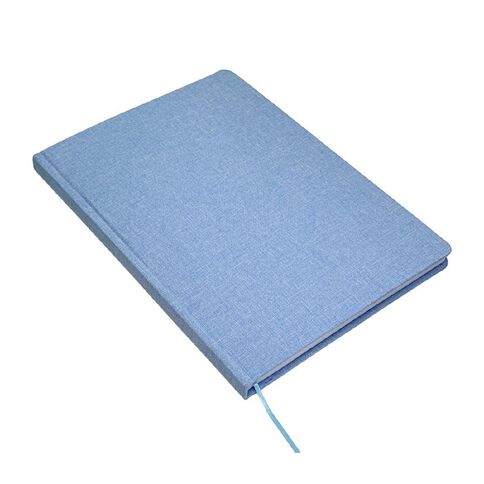 Uniti Stationery Linen A4 Notebook Blue