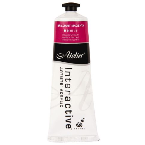 Atelier S3 Acrylic Paint Brilliant Magenta 80ml