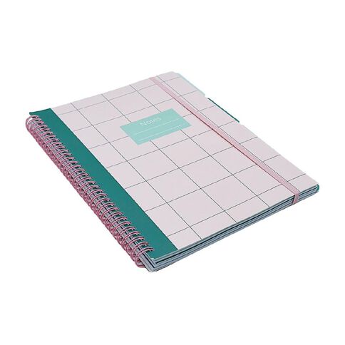 Uniti Clubhouse Softcover Notebook With Dividers A4 Pink