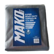 Mako Tarpaulin Silver/Black 205gsm 12ft x 20ft