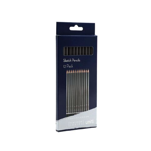 Uniti Platinum Sketch Pencils 12 Pack