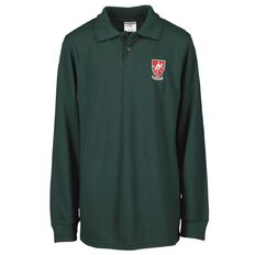 Schooltex Rangitikei College Long Sleeve Polo with Embroidery