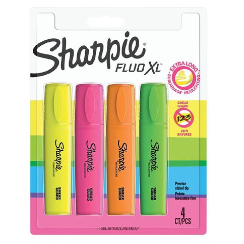 Sharpie Fluo Highlighter Assortment XL Multi-Coloured 4 Pack