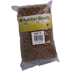 Marbig Rubber Bands 500g #19 Brown