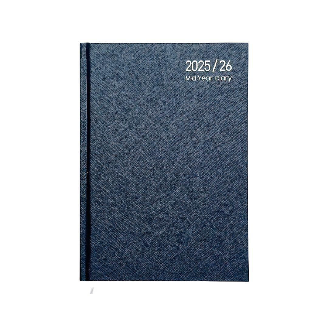 WS Mid Year Diary Day to Page 2025-26 Black | Warehouse