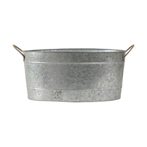 Living & Co Galvanised Drinks Bucket Silver Grey Living & Co Galvanised Drinks Bucket Silver Grey