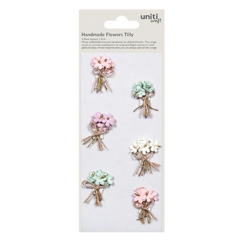 Uniti Handmade Flowers Bouquet 6pc Multicoloured