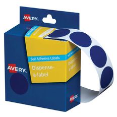 Avery Dispenser Dot 500 Labels Blue 24mm Diameter