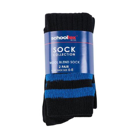Schooltex Cotton Striped School Socks 2 Pack