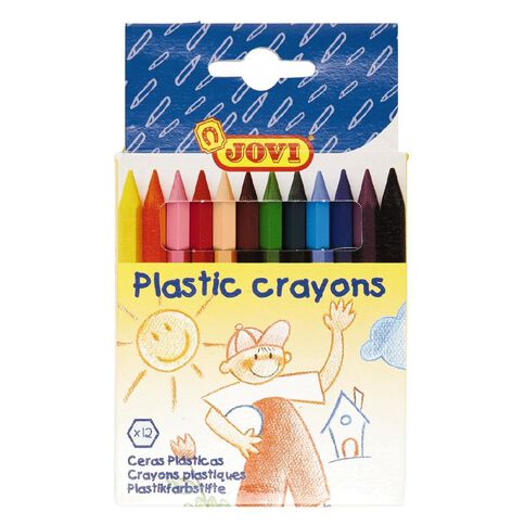 Jovi Plastic Crayons Assorted 12 Pack
