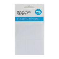 WS Rectangle Handwritable Stickers 42 Labels 25mm X 50mm