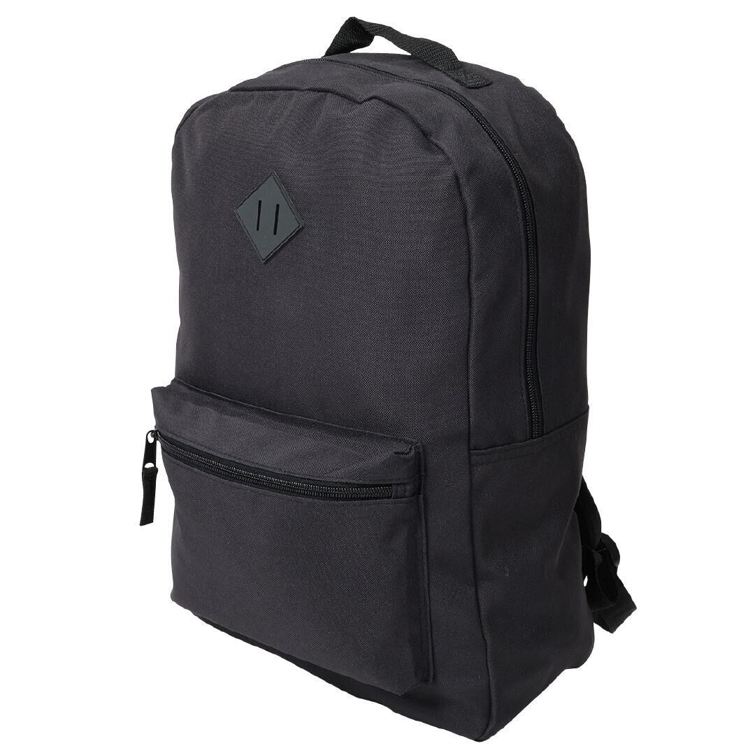 Plain black deals school rucksack