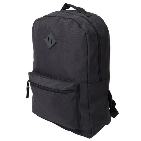 H&H Recycled Senior Backpack Plain Black