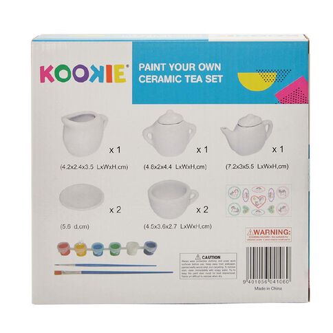 Kookie Paint Your Own Ceramic Tea Set Assorted