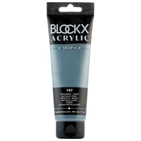 BLOCKX Acrylic Tube Metallic Steel 120ml