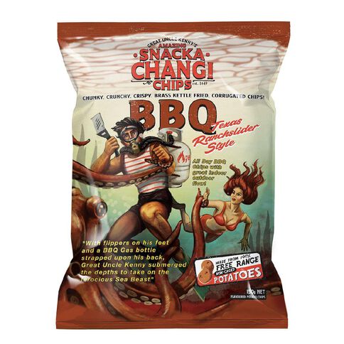 SnackaChangi Kettle Chips BBQ 150g