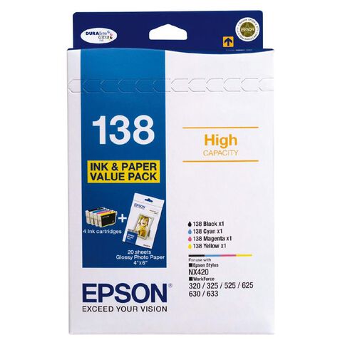 Epson Ink 138 Photo Value 4 Pack