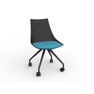 Luna Black Ice Blue Chair Black/Blue