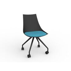 Luna Black Ice Blue Chair Black/Blue