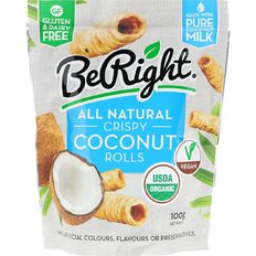 Be Right All Natural Crispy Coconut Rolls 100g