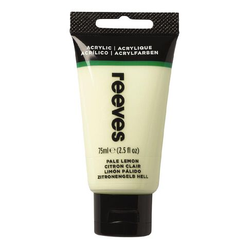Reeves Fine Acrylic Paint Pale Lemon Yellow 75ml
