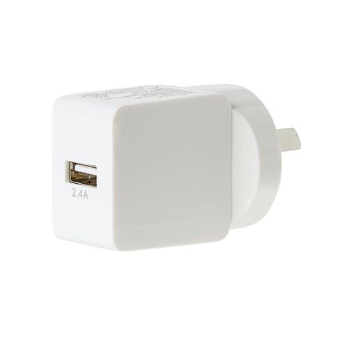 Tech.Inc 2.4A Wall Charger with Lightning Cable 1M White