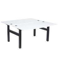 Emerge Back to Back W1800 x 800 Black Legs White Top