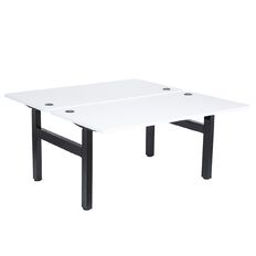 Emerge Back to Back W1800 x 800 Black Legs White Top
