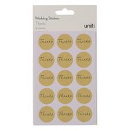 Uniti Formal Stickers Thank You Gold