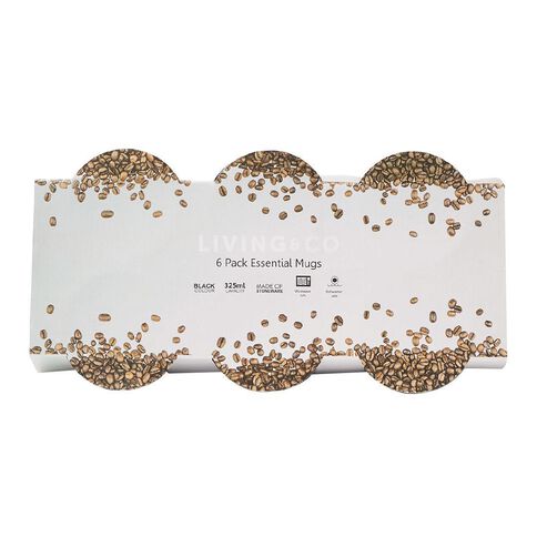 Living & Co Essentials Mug 6 Pack Black