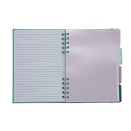 Uniti Clubhouse Hardcover Notebook With Tabs Cherry Green Light