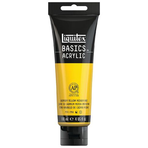 Liquitex Basics Acrylic 118ml Cadmium Yellow Medium Hue