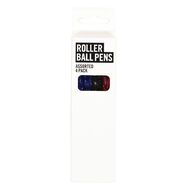 Deskwise Roller Ball Pen Extra Fine 4 Pack Multi-Coloured