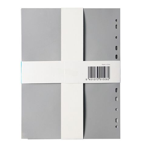 WS A-Z Polypropylene Dividers Grey Mid