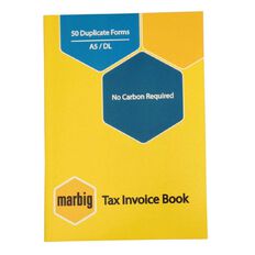 Marbig Invoice Book Duplicate 50 Leaf Yellow A5