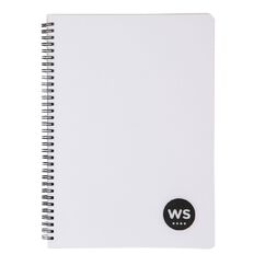 WS Notebook PP Wiro 200 Pages Soft Cover White A4