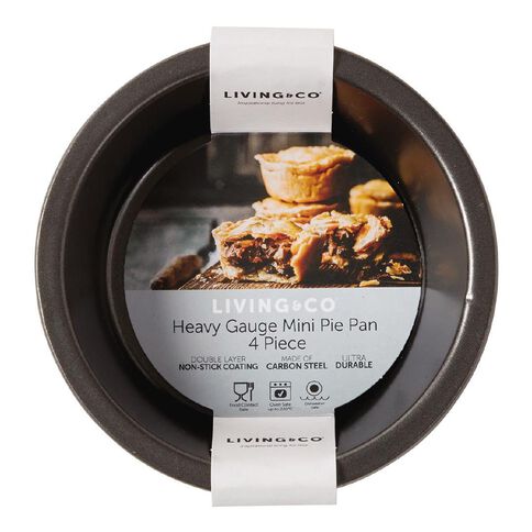 Living & Co Heavy Gauge Non Stick Mini Pie Pan 4 Piece