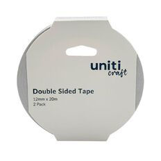 Uniti Double Sided Tape 12mm x 20m 2 Pack