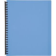 WS Clear Book Refillable 20 Leaf Blue A4